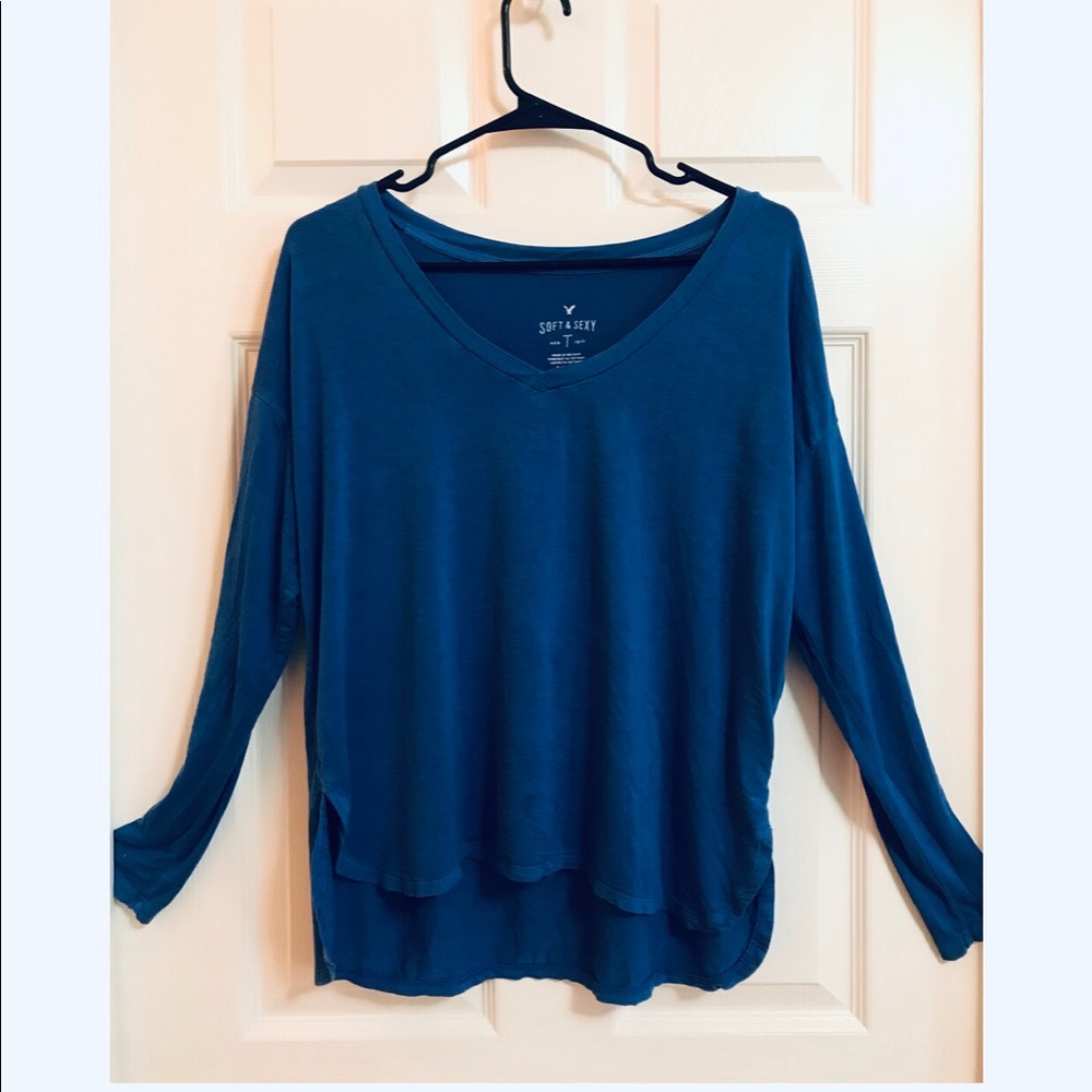 Blue American Eagle long sleeve top